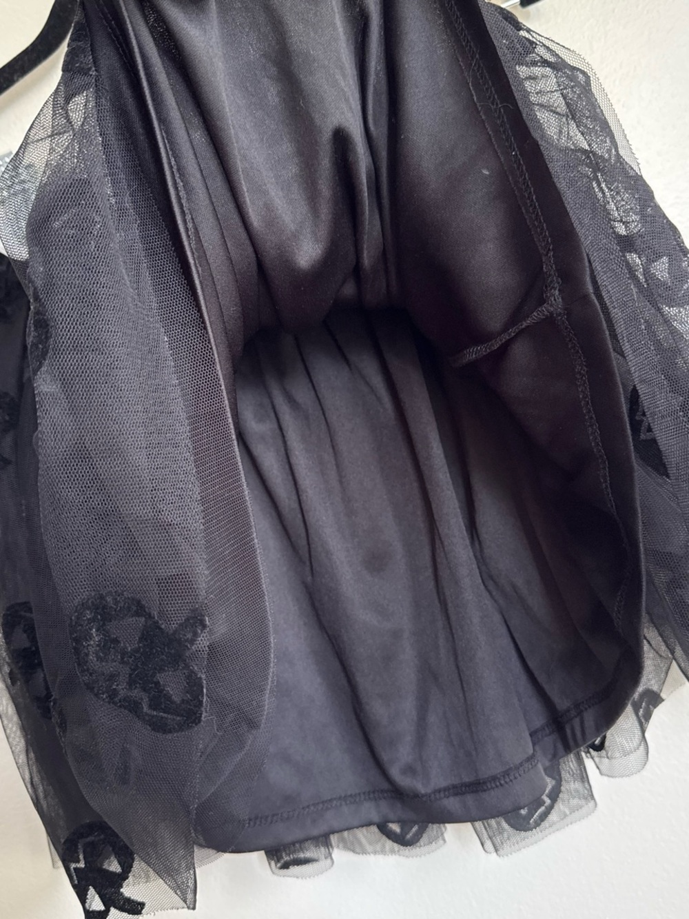 Disney Black Tulle Jack o lantern Skirt with Silver Glitter Waistband - Picture 4 of 5